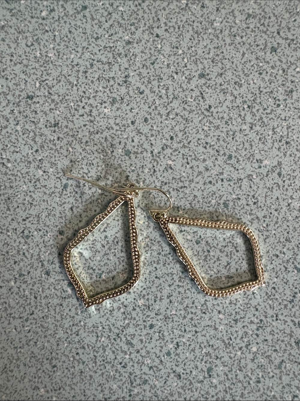 Kendra Scott Gold Beaded Open Geometric Drop Earrings